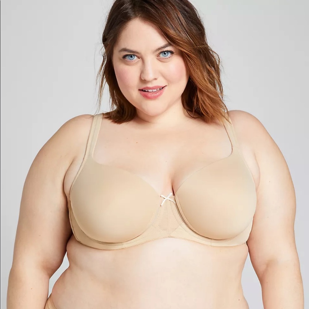 🧺SALE🧺 Lane Bryant Cacique Lightly Lined Balconette Bra 38H in Beige Nude